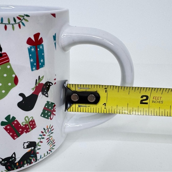 John Bartlett Pet Christmas Cats Presents All Over Print Ceramic Coffee Mug - Picture 10 of 11